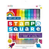 Ooly Dobbeltsidig Tusjer - Stempel a Square - 12 stk. - - OneSize - Tusj
