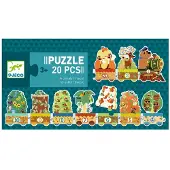 Djeco Puslespill - 20 Brikker - Jeg teller - - OneSize - Puslespill