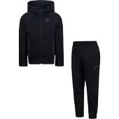 Nike Joggedress - Tech - Cardigan/Joggebukse - Svart - - 4 år (104) - Joggedress