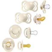 BIBS Smokker - Prøv-det-kolleksjon - 4-pack - Str. 1 - Ivory - - OneSize - Smokk