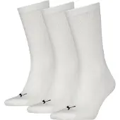 Puma Unisex Crew Socks 3 pack, Clothing, White, 39-42
