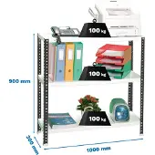 Simon Rack Comfort Plus 3/300 900 Metallhylle 900x1000x300 Mm