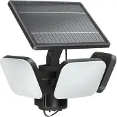 Philips LED-solcellelampe Zyren, svart, 3 000 K, sensor, IP65