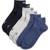 Puma Quarter Socks Unisex (3-Pack), Clothing, Navy/Grey/Nightshadow Blue, 43-46
