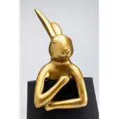 Kare bordlampe Animal Rabbit, gull/svart, 50 cm, E14