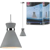 Paulmann pendellampe Verve, betong, Ø 20 cm, IP44