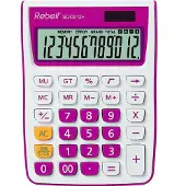 Rebell SDC912, Desktop, Grunnleggende, 12 sifre, 1 linjer, Batteri/Solcelle, Rosa