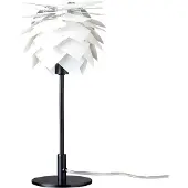 Dyberg Larsen bordlampe Pineapple, hvit/svart, høyde 35 cm