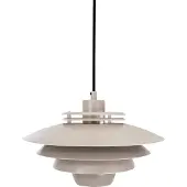 Dyberg Larsen hengelampe Ejka mini, beige, Ø 30 cm, metall