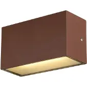 SLV Sitra LED utendørs LED-vegglampe opp/ned 20cm rust
