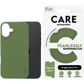 PanzerGlass CARE by - Baksidedeksel for mobiltelefon - termoplast-polyuretan (TPU), silikonbelegg - skarp grønn - for Apple iPhone 16 Plus