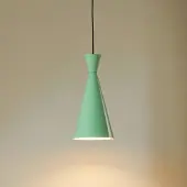 ROYALTECH Hengelampe Glenora, mintgrønn/hvit, metall, Ø 18 cm