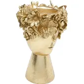 Kare Flowercrown dekorativ vase, høyde 30 cm, Ø 20 cm, gullfarget