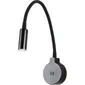 Faro LED-vegglampe Pixie med fleksbel arm, svart