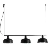 Faro Hengelampe Tatawin, svart, glass, lengde 100 cm, 3 lyskilder.