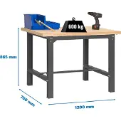 Simonwork (bancos De Trabajo) Bt6 Metallhylle 865x1200x750 Mm