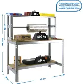 Simonwork (bancos De Trabajo) Bt4 Metallhylle 1445x1510x760 Mm