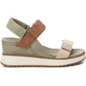 Xti for woman. 14384806-KAKI Sandals 143848 green (40), 5 to 8 cm, Velcro, Casual