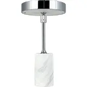 Dyberg Larsen LED-batteridrevet bordlampe Starlight, krom/hvit