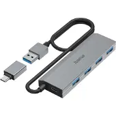Ginza.se Essential Line - Hub - incl. USB-C adapter and power supply - 4 x USB 3.2 Gen 1 - stasjonær