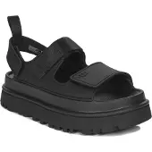 Ugg for woman. 1152685 Golden Glow Sandals black (38), Flat, 3 to 5 cm, Velcro, Casual