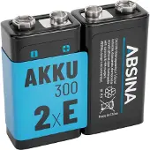 Absina 9V blokkbatteri NiMH 8,4 V 270 2 stk
