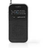 Nedis Bærbar FM-radio med hodetelefonkontakt - lommestørrelse med 1,5 W toppeffekt