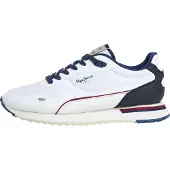 Pepe Jeans for man. PMS400007 Trainers Bexley South white (42), Flat, Laces, Casual