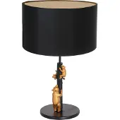 Steinhauer Animaux 7203ZW bordlampe, metall, lin, svart