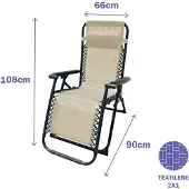 Marbueno Summer 90x66x108 Cm Sammenleggbar Solseng