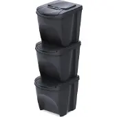 Prosperplast 39x29x45 Cm Stabelbare Resirkuleringsbøtter 3 Enheter