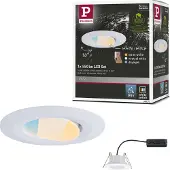 Paulmann innfelt spot Calla hvit, av/på, svingbar, CCT, Ø 9 cm