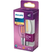Philips LED - LED-lyspære - form: stearinlys - E14 - 6.5 W (ekvivalent 60 W) - klasse E - varmt hvitt lys - 2700 K - blank
