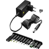 Goobay Universell strømforsyning med 11 utskiftbare adaptere - 3-12V