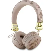 GUESS Bluetooth ENC GUBH70EPOSMW Brown/Brown Peony Script hodetelefoner med rund form