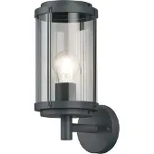 TRIO Utendørs vegglampe TANARO, antrasitt, høyde 33 cm, metall, IP44