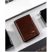Peterson lommebok i mørkt skinn Ptn 22308-vt Black