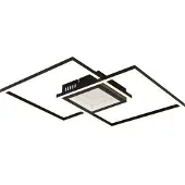 Globo Saunders LED-taklampe, lengde 43 cm, svart, 3D-effekt