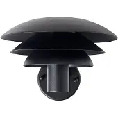 Dyberg-Larsen utendørs vegglampe DL20 svart Ø 20 cm