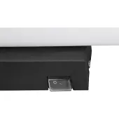 TRIO Mattimo LED-vegglampe, bredde 80 cm, svart, bryter