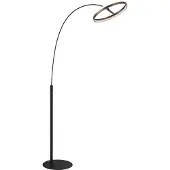 Globo Della LED-gulvlampe, høyde 190 cm, svart/mørkgrå, metall