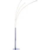 JUST LIGHT LED-gulvlampe Maja, tre lys, krom