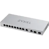 Zyxel XGS1210-12 - V2 - switch - Styrt - 8 x 10/100/1000 + 2 x 100/1000/2.5G + 2 x 1 Gigabit / 10 Gigabit SFP+ (opplink) - stasjonær, veggmonterbar
