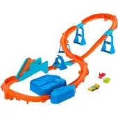 Hot Wheels Track Creator accelerator jump fast track-sett (med lekebil og motorisert akselerator)