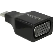 DeLOCK - Ekstern videoadapter - USB-C - VGA - svart