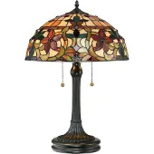 QUOIZEL Bordlampe Kami i Tiffany-stil