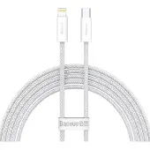 Baseus Dynamic Series Nylonflettet USB-C til Lightning-kabel - 20W, 2m - Hvit