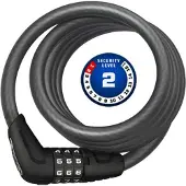 ABUS Spirallås Star 4508C - 150 cm - Svart - - OneSize - Sikkerhetsutstyr