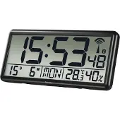 Hama "Jumbo" - clock - electronic - desktop wall mountable - black