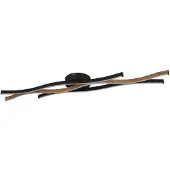 Searchlight LED-taklampe Bloom Swirl svart/tre